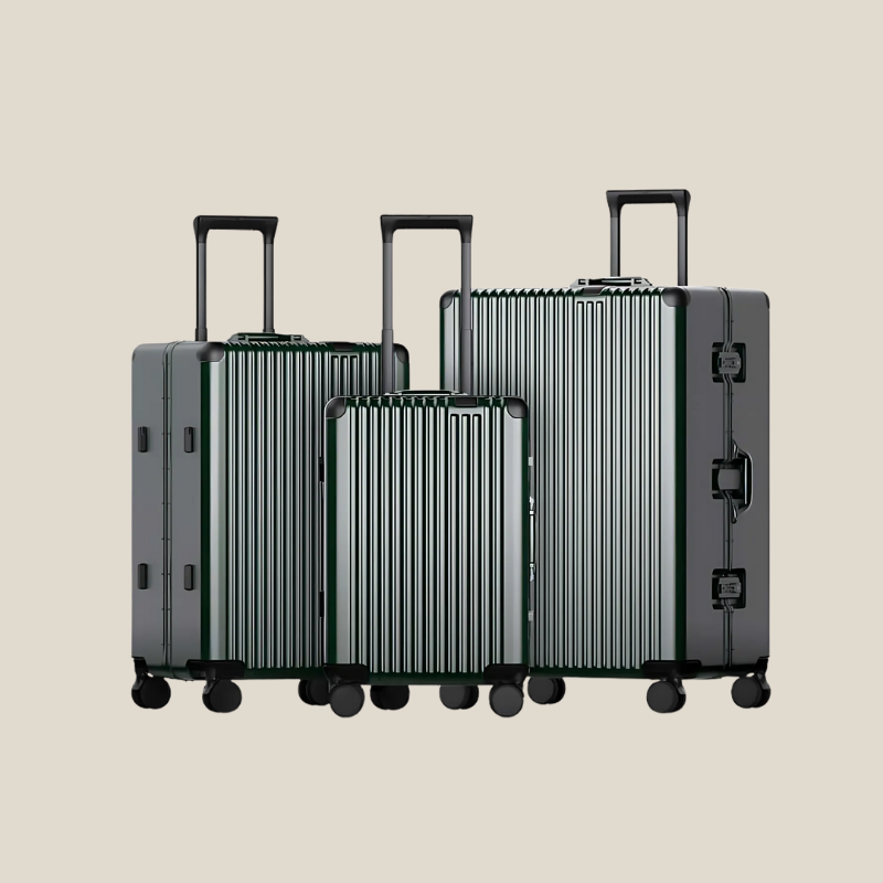 TREK Aluminum Suitcase Army Green